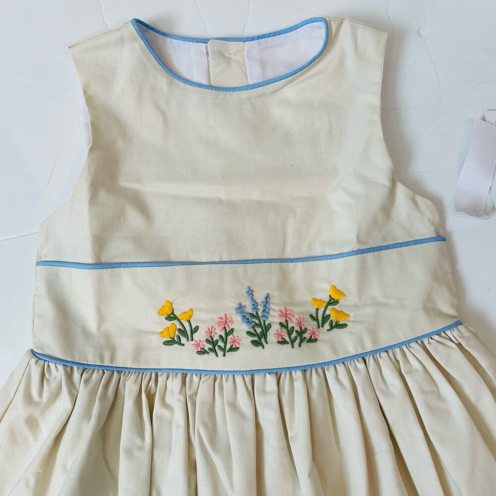 NWT Bailey Boys Size 5 Heritage Blue Floral Empire Dress - Picture 3 of 7
